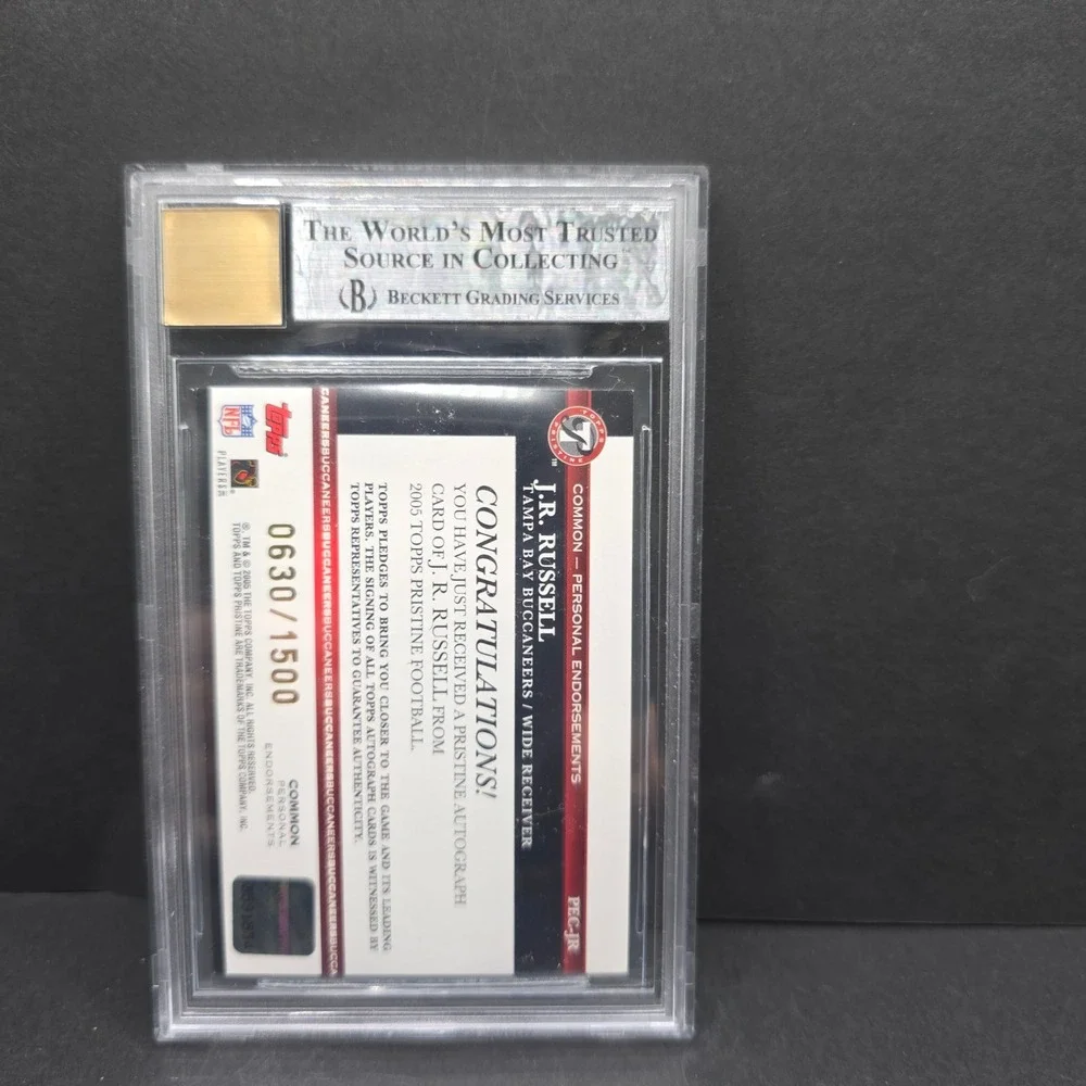 Topps Pristine J.R. Russell Football BGS 8.5 Auto 10 /1500 RC